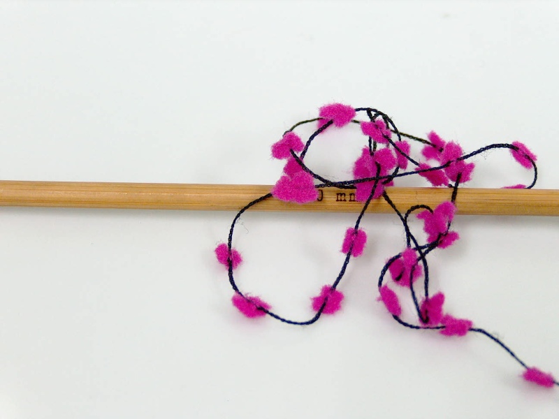 pompom fuchsia black slub pompom yarns yarn paradise pompom fuchsia black slub pompom yarns yarn paradise