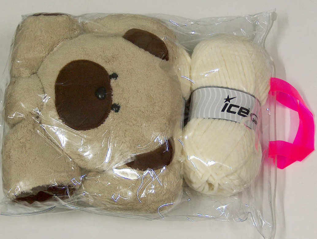 Animal Pillow Cream with Teddy at Yarn Paradise