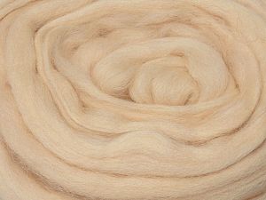 50gr-1.8m (1.76oz-1.97yards) 100% Wool felt Fiber Content 100% Wool, Light Beige, Brand Ice Yarns, acs-1406