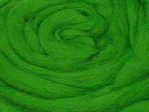 50gr-1.8m (1.76oz-1.97yards) 100% Wool felt Fiber Content 100% Wool, Brand Ice Yarns, Grass Green, acs-1424
