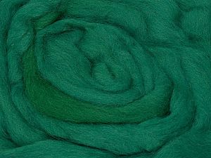 50gr-1.8m (1.76oz-1.97yards) 100% Wool felt Fiber Content 100% Wool, Brand Ice Yarns, Dark Green, acs-1425