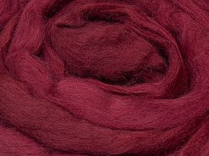 50gr-1.8m (1.76oz-1.97yards) 100% Wool felt Fiber Content 100% Wool, Brand Ice Yarns, Burgundy, acs-1426