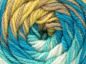 . Fiber Content 100% Baby Acrylic, Yellow, White, Turquoise, Mint Green, Brand Ice Yarns, Beige, Yarn Thickness 2 Fine Sport, Baby, fnt2-50008