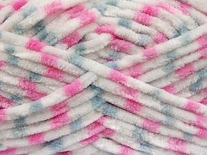 Fiber Content 100% Micro Fiber, White, Pink, Light Grey, Brand Ice Yarns, Yarn Thickness 4 Medium Worsted, Afghan, Aran, fnt2-53129