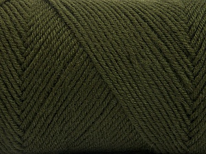 Fiber Content 50% Acrylic, 50% Wool, Brand Ice Yarns, Dark Khaki, Yarn Thickness 3 Light DK, Light, Worsted, fnt2-56430