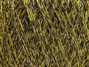 Fiber Content 85% Viscose, 15% Metallic Lurex, Olive Green, Brand Ice Yarns, Black, Yarn Thickness 3 Light DK, Light, Worsted, fnt2-57038