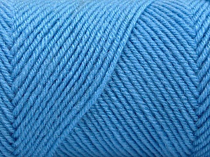 Fiber Content 50% Wool, 50% Acrylic, Light Blue, Brand Ice Yarns, Yarn Thickness 3 Light DK, Light, Worsted, fnt2-57731
