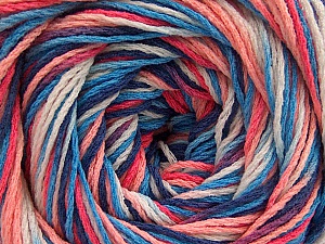 Fiber Content 100% Acrylic, White, Salmon Shades, Brand Ice Yarns, Blue Shades, Yarn Thickness 3 Light DK, Light, Worsted, fnt2-57752