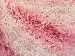 Fiber Content 40% Viscose, 30% Wool, 30% Polyamide, White, Pink Shades, Brand Ice Yarns, Yarn Thickness 5 Bulky Chunky, Craft, Rug, fnt2-59579