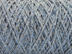 Please be advised that yarn iade made of recycled cotton, and dye lot differences occur. Fiber Content 90% Cotton, 10% Metallic Lurex, Light Grey, Brand Ice Yarns, Blue, Yarn Thickness 4 Medium Worsted, Afghan, Aran, fnt2-60138