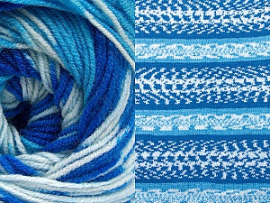Fiber Content 70% Acrylic, 30% Wool, Brand Ice Yarns, Blue Shades, Yarn Thickness 3 Light DK, Light, Worsted, fnt2-63205