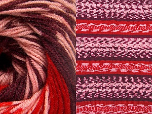 Fiber Content 70% Acrylic, 30% Wool, Red, Pink, Maroon, Brand Ice Yarns, Yarn Thickness 3 Light DK, Light, Worsted, fnt2-63216