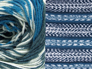 Fiber Content 70% Acrylic, 30% Wool, White, Brand Ice Yarns, Blue, Anthracite Black, Yarn Thickness 3 Light DK, Light, Worsted, fnt2-63387