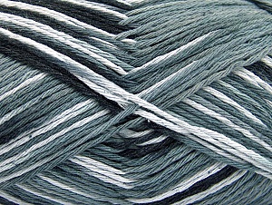 Fiber Content 100% Cotton, White, Brand Ice Yarns, Grey, Black, Yarn Thickness 3 Light DK, Light, Worsted, fnt2-64030