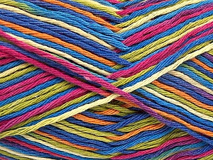 Fiber Content 100% Cotton, Pink, Orange, Brand Ice Yarns, Green, Blue Shades, Yarn Thickness 3 Light DK, Light, Worsted, fnt2-64452