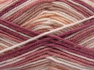 Fiber Content 100% Acrylic, White, Pink, Orchid, Light Salmon, Brand Ice Yarns, Yarn Thickness 4 Medium Worsted, Afghan, Aran, fnt2-65053
