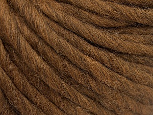 Contenido de fibra 100% Lana australiana, Brand Ice Yarns, Brown, Yarn Thickness 6 SuperBulky Bulky, Roving, fnt2-65069 