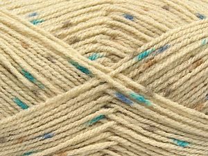 Fiber Content 100% Acrylic, Turquoise, Brand Ice Yarns, Blue, Beige, Yarn Thickness 2 Fine Sport, Baby, fnt2-66568