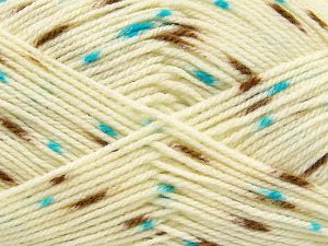 Fiber Content 100% Acrylic, Turquoise, Brand Ice Yarns, Cream, Brown, Yarn Thickness 2 Fine Sport, Baby, fnt2-66569