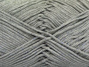 Width is 2-3 mm Fiber Content 100% Polyester, Silver, Light Grey, Brand Ice Yarns, fnt2-67487 