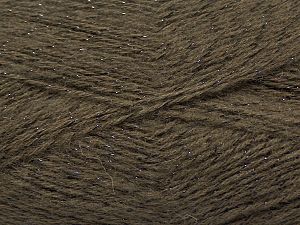 Composition 75% Acrylique, 5% Lurex, 10% Laine, 10% Mohair, Brand Ice Yarns, Coffee Brown, fnt2-70384 