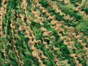 Fiber Content 67% Acrylic, 18% Wool, 15% Polyester, Brand Ice Yarns, Green Shades, Camel, fnt2-72102