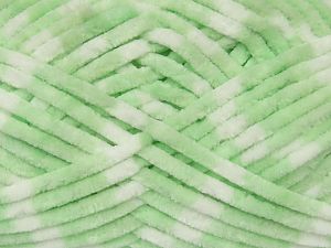 Fiber Content 100% Micro Fiber, White, Mint Green, Brand Ice Yarns, fnt2-72760