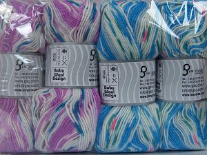 Baby Wool Design Yarns Vezelgehalte 75% Acryl, 25% Wol, Multicolor, Brand Ice Yarns, fnt2-73742