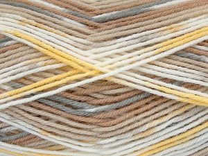 Composition 100% Acrylique, Yellow, White, Brand Ice Yarns, Grey, Camel, Brown, fnt2-74297