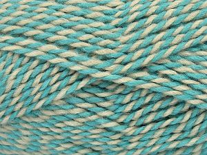 Composition 55% Acrylique, 35% Laine, 10% Mohair, Turquoise, Brand Ice Yarns, Beige, fnt2-74342