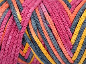 Please be advised that yarns are made of recycled cotton, and dye lot differences occur. Fiber Content 60% Polyamide, 40% Cotton, Yellow, Pink, Orange, Light Grey, Brand Ice Yarns, fnt2-74558