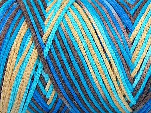 Please be advised that yarns are made of recycled cotton, and dye lot differences occur. Fiber Content 80% Cotton, 20% Polyamide, Brand Ice Yarns, Cream, Brown Shades, Blue Shades, fnt2-74601