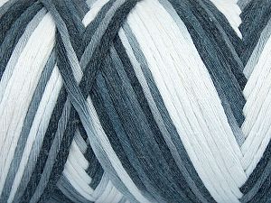 Please be advised that yarns are made of recycled cotton, and dye lot differences occur. Composition 80% Coton, 20% Polyamide, White, Brand Ice Yarns, Grey Shades, fnt2-74631