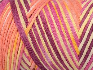 Please be advised that yarns are made of recycled cotton, and dye lot differences occur. Fiber Content 80% Cotton, 20% Polyamide, Yellow, Pink, Orange, Brand Ice Yarns, fnt2-74637
