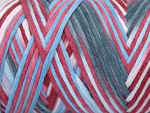 Please be advised that yarns are made of recycled cotton, and dye lot differences occur. Fiber Content 80% Cotton, 20% Polyamide, Red, Pink Shades, Light Blue, Brand Ice Yarns, Grey, fnt2-74643