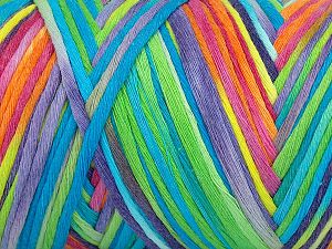 Please be advised that yarns are made of recycled cotton, and dye lot differences occur. Fiber Content 80% Cotton, 20% Polyamide, Rainbow, Brand Ice Yarns, fnt2-74646