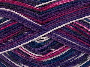 Fiber Content 75% Superwash Wool, 25% Polyamide, Purple Shades, Navy, Brand Ice Yarns, Cream, Burgundy, fnt2-75008