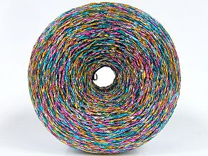 Written length is average. Composition 100% Métallique Lurex, Turquoise, Silver, Pink, Brand Ice Yarns, Gold, fnt2-75234