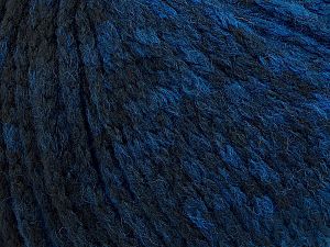 Fiber Content 64% Acrylic, 23% Wool, 13% Polyamide, Brand Ice Yarns, Blue, Black, fnt2-75390 