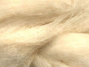 Please be advised that yarn is in hank. Recommended needle size is 3-4 mm / US 3-6. There is some sun burn on the hank. Fiber Content 41% Alpaca Superfine, 41% Kid Mohair, 2% Elastan, 16% Nylon, Brand Ice Yarns, Ecru, fnt2-75968