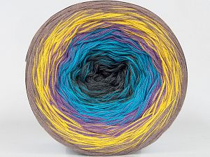 Composition 50% Acrylique, 50% Coton, Yellow, Turquoise, Purple, Brand Ice Yarns, Grey, Camel, fnt2-76091 
