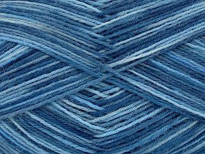 Fiber Content 75% Superwash Wool, 25% Polyamide, Brand Ice Yarns, Blue Shades, fnt2-76137 