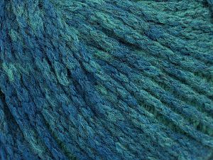 Composition 64% Acrylique, 23% Laine, 13% Polyamide, Light Navy, Brand Ice Yarns, Green, fnt2-76411 