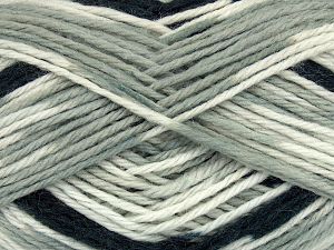 Composition 75% Superwash Wool, 25% Polyamide, Brand Ice Yarns, Grey Shades, Black, fnt2-76530 