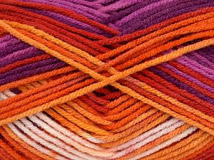 Composition 100% Acrylique, Purple Shades, Orange Shades, Brand Ice Yarns, fnt2-76601