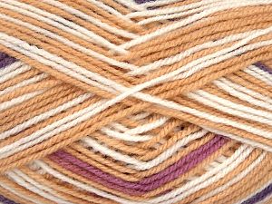 Fiber Content 100% Acrylic, White, Milky Brown, Lilac Shades, Brand Ice Yarns, fnt2-76622 