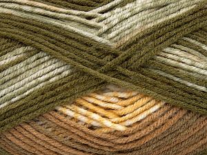 Composition 100% Acrylique, White, Brand Ice Yarns, Green Shades, Brown Shades, fnt2-76741