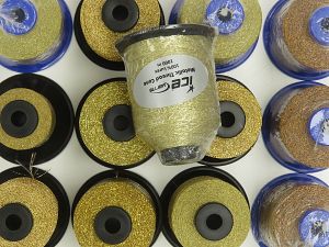 Metallic Thread Cone Yarns In this list; you see most recent 50 mixed lots. <br> To see all <a href=&amp/mixed_lots/o/4#list&amp>CLICK HERE</a> (Old ones have much better deals)<hr> Composition 100% Lurex, Brand Ice Yarns, fnt2-76959 