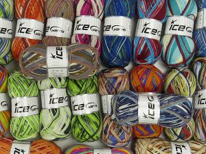 Sock Yarns In this list; you see most recent 50 mixed lots. <br> To see all <a href=&/mixed_lots/o/4#list&>CLICK HERE</a> (Old ones have much better deals)<hr> Composition 75% Superwash Wool, 25% Polyamide, Brand Ice Yarns, fnt2-76970