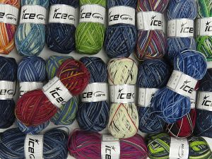 Sock Yarns In this list; you see most recent 50 mixed lots. <br> To see all <a href=&/mixed_lots/o/4#list&>CLICK HERE</a> (Old ones have much better deals)<hr> Composition 75% Superwash Wool, 25% Polyamide, Brand Ice Yarns, fnt2-76972